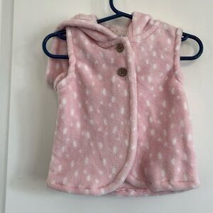 Carter’s faux fur sleeveless hoodie size 18m